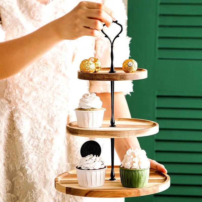 Locaupin Wood Cupcake Stand Sturdy ,Stand Tower Tree Display Pastry Serving Tray,Dessert Tower Serving Tray