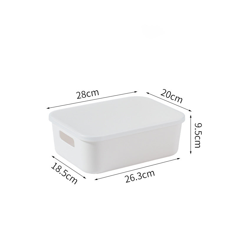 Locaupin With Cover Storage Box for Kitchen Pantry Plastic Organizer Container for Under Bed,Desk,Office and Drawer