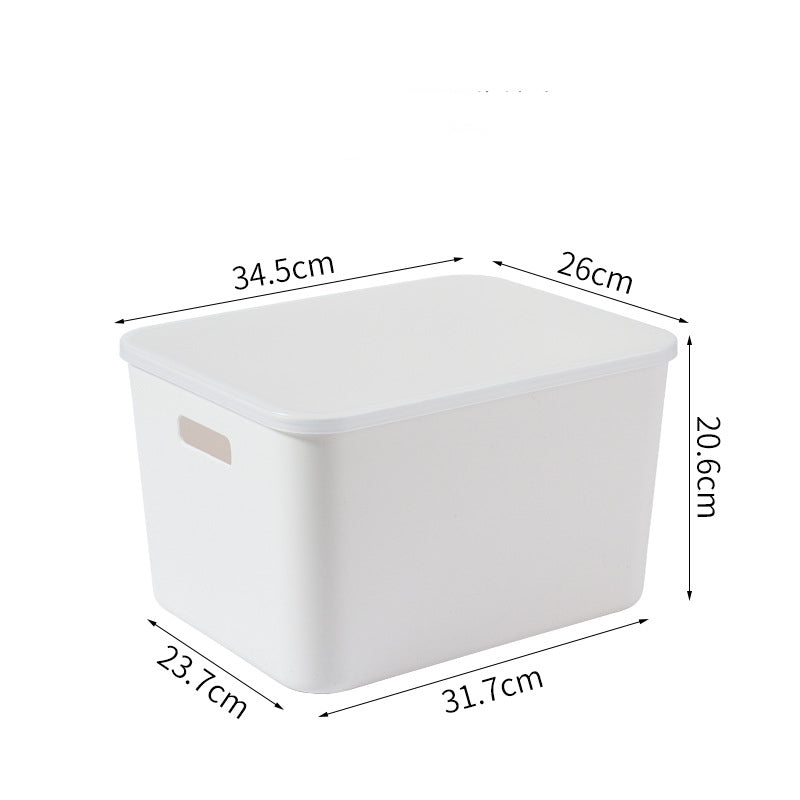 Locaupin With Cover Storage Box for Kitchen Pantry Plastic Organizer Container for Under Bed,Desk,Office and Drawer