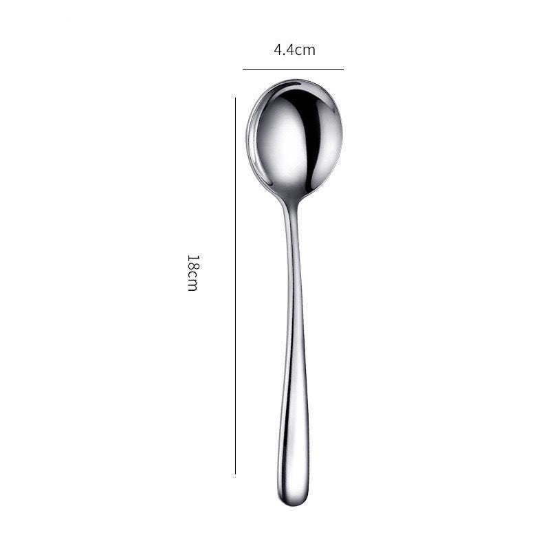 Locaupin 316 Stainless Steel Child Round Soup Spoons, Stainless Steel Premium Spoons,Dishwasher Safe