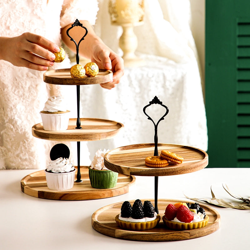 Locaupin Wood Cupcake Stand Sturdy ,Stand Tower Tree Display Pastry Serving Tray,Dessert Tower Serving Tray