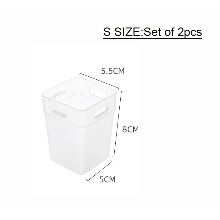 Locaupin Set of 2pcs Office Desk Organizer Cosmetics & Wardrobe Storage Clean Space Organizer Fridge Organizers Storage