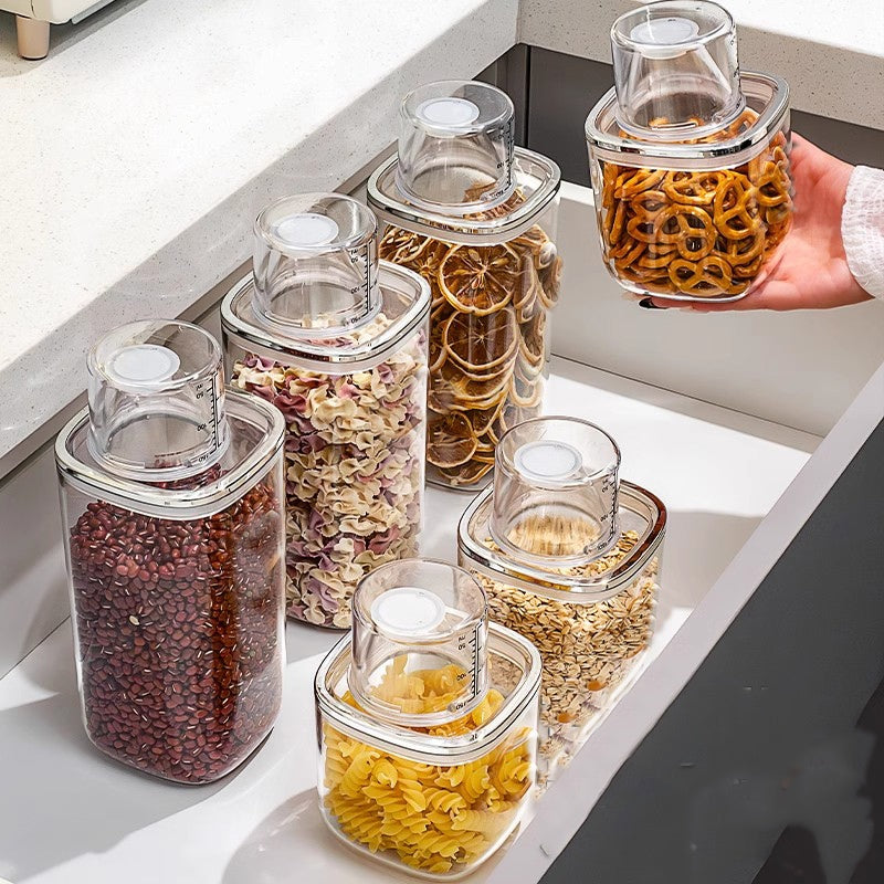 Locaupin Airtight Food Storage Container Kitchen Organization Food Dispensers Pasta Storage Jar