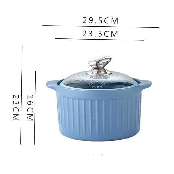 Locaupin Ceramic Stockpot, Stovetop Ceramic Cookware, Soup Pot Stew Pan Casserole Clay Pot Earthen Pot Healthy Stew Pot