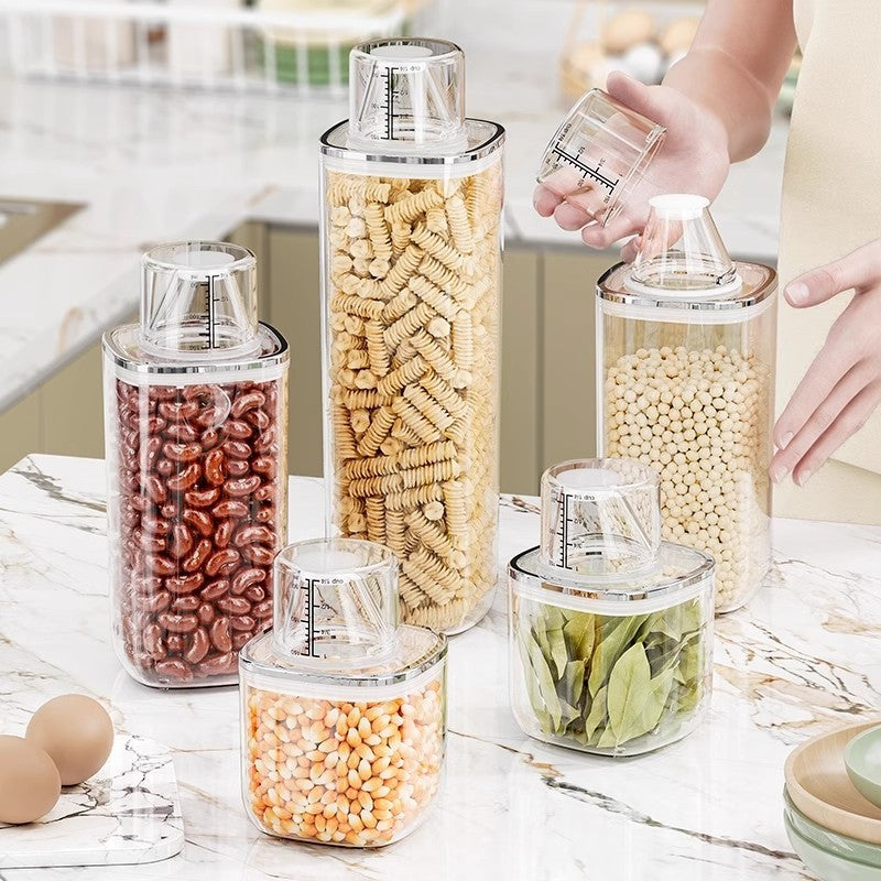 Locaupin Airtight Food Storage Container Kitchen Organization Food Dispensers Pasta Storage Jar