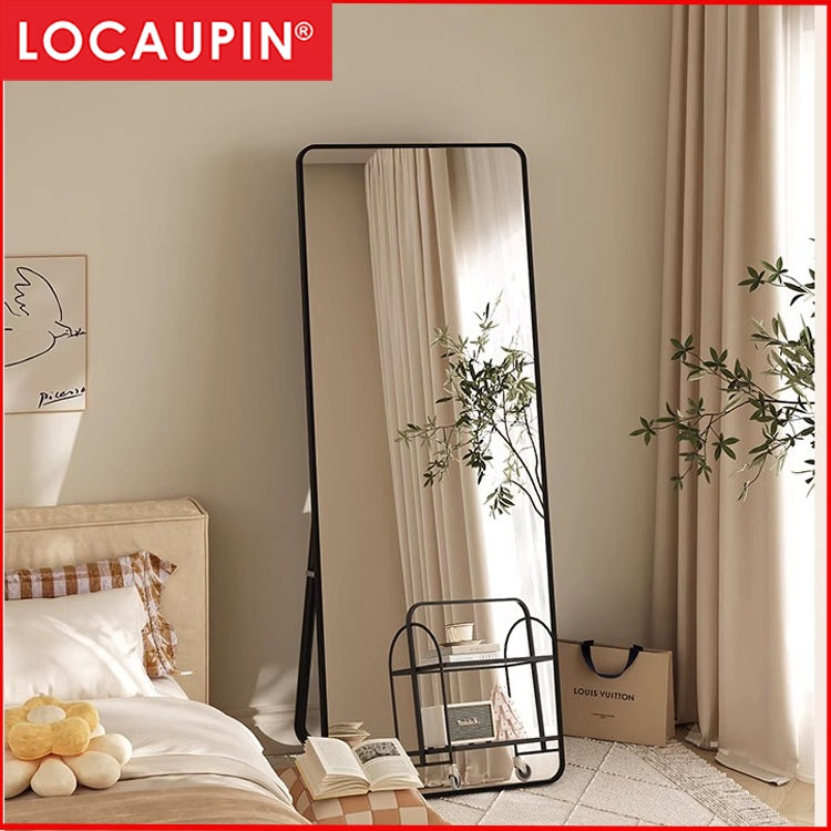 Locaupin Full Length Mirror 50x160cm Full Body Standing Mirror Hanging or Leaning Against Wall,Stand Aluminum Alloy Fram