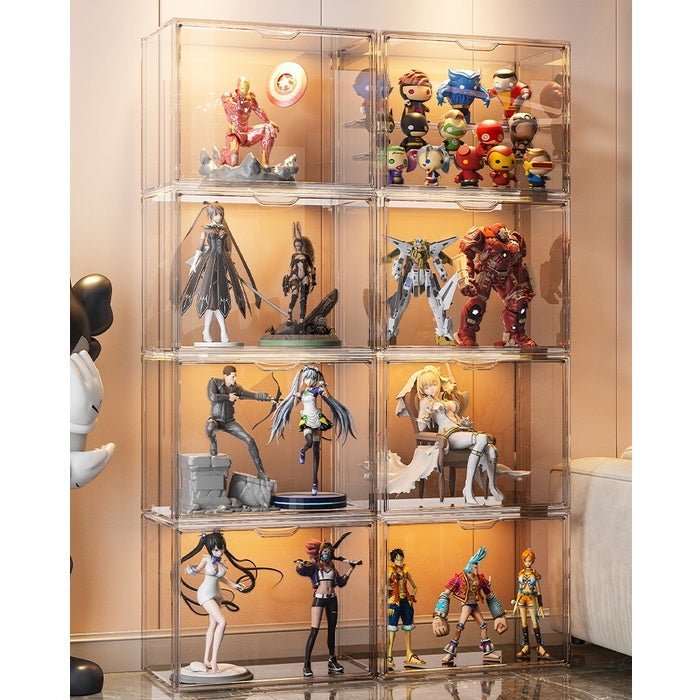 Locaupin Clear Plastic Storage Display Case, Organizer for Handbag, Model ,Wallet, Book, Toys Organization and Display