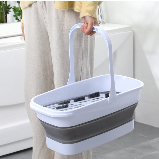 Locaupin Collapsible Bucket ,Mops Bucket Plastic Rectangular Handy Basket for Cleaning Mops, Car,and Outdoor Survival