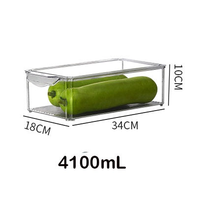 Locaupin Food Storage Containers, Stackable Refrigerator Freezer Organizer Fresh Keeper Container with Lids