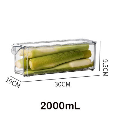 Locaupin Food Storage Containers, Stackable Refrigerator Freezer Organizer Fresh Keeper Container with Lids