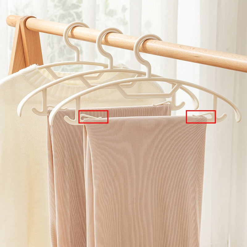 LOCAUPIN 5pcs Plastic Dry Wet Clothes Hangers Non-slip Wrinkle free Home Clothes Drying Racks