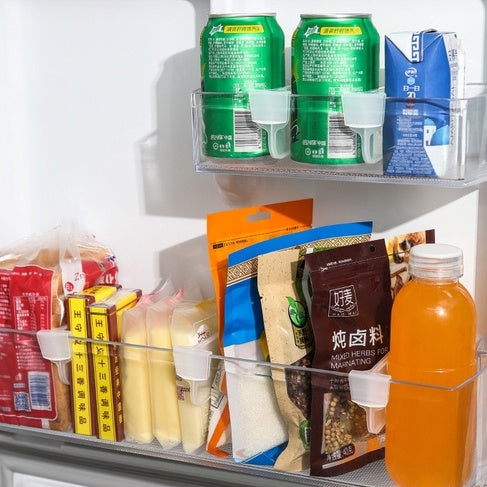 Locaupin Mini Fridge Hanging Organizer for Snacks - Small Size Refrigerator Organizer bins Japandi Style