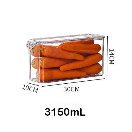 Locaupin Food Storage Containers, Stackable Refrigerator Freezer Organizer Fresh Keeper Container with Lids