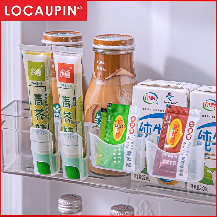 Locaupin Mini Fridge Hanging Organizer for Snacks - Small Size Refrigerator Organizer bins Japandi Style