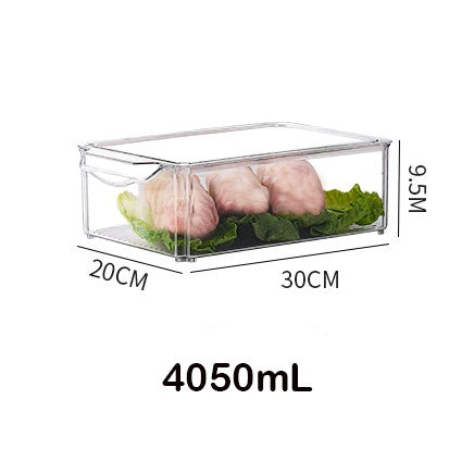 Locaupin Food Storage Containers, Stackable Refrigerator Freezer Organizer Fresh Keeper Container with Lids