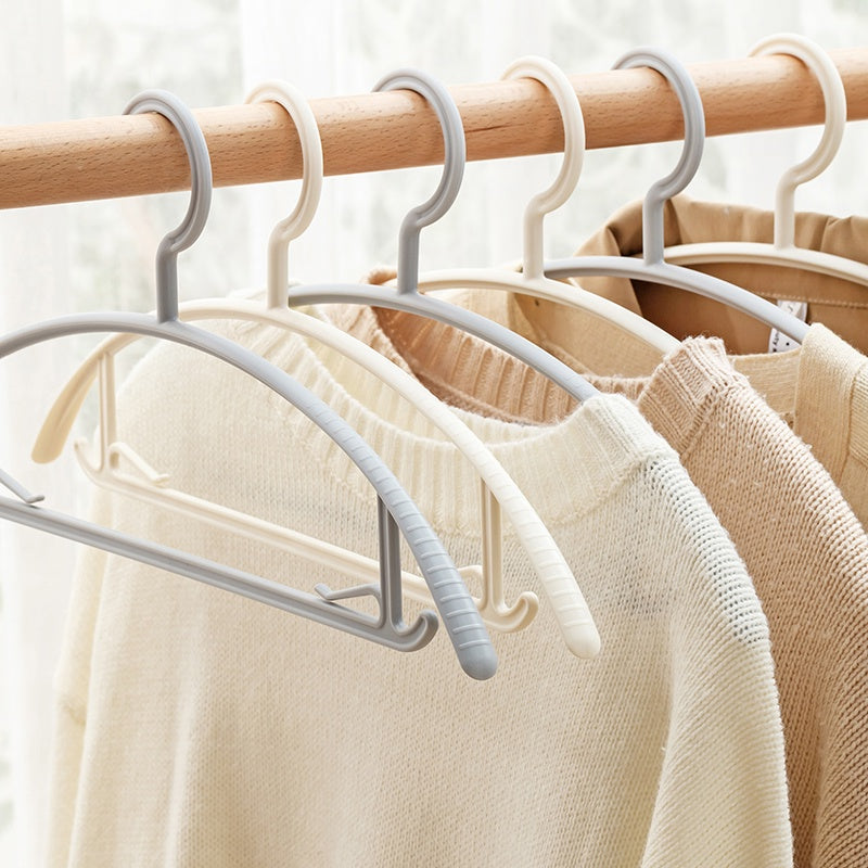 LOCAUPIN 5pcs Plastic Dry Wet Clothes Hangers Non-slip Wrinkle free Home Clothes Drying Racks