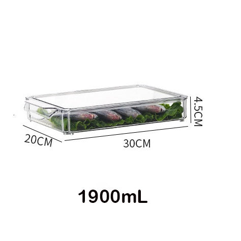 Locaupin Food Storage Containers, Stackable Refrigerator Freezer Organizer Fresh Keeper Container with Lids