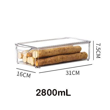 Locaupin Food Storage Containers, Stackable Refrigerator Freezer Organizer Fresh Keeper Container with Lids