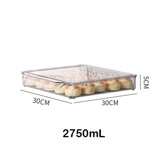 Locaupin Food Storage Containers, Stackable Refrigerator Freezer Organizer Fresh Keeper Container with Lids