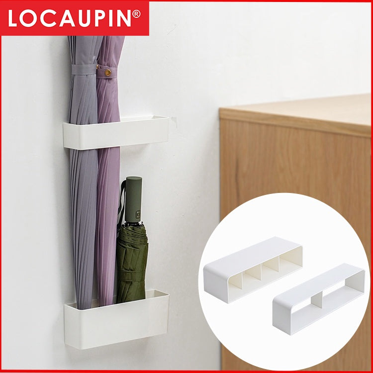 Locaupin Umbrella Holder,Adjustable Wall Mounted Umbrella Holder Rack, Umbrella Holder Space Saving ,Long & Short Umbrel