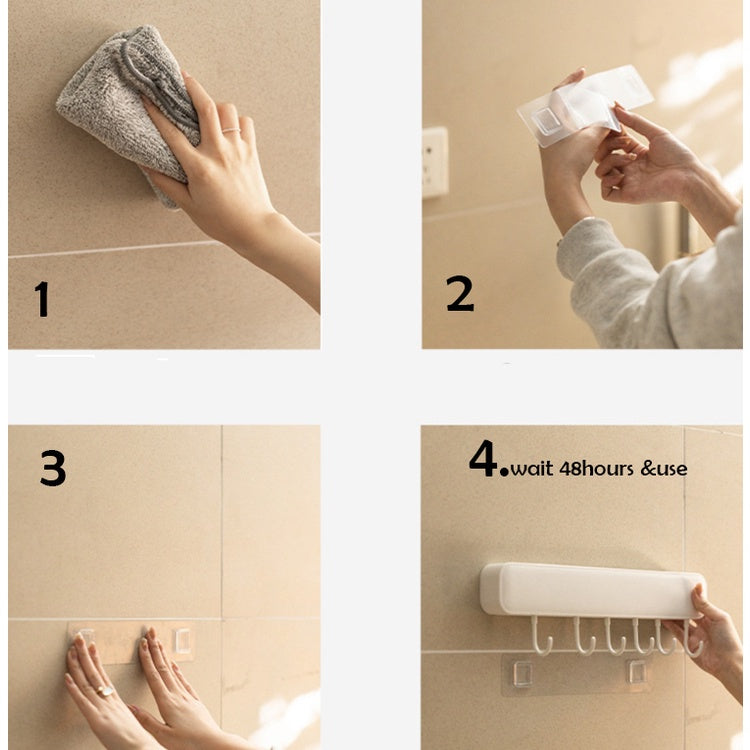 Locaupin Kitchen Plastic Shelf Free Punching Function Knife Holder Simple Kitchen Black Knife Holder Wall-Mounted Nail