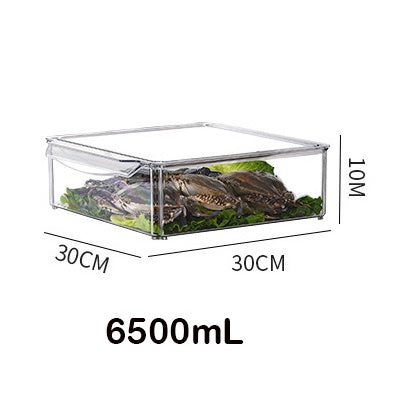 Locaupin Food Storage Containers, Stackable Refrigerator Freezer Organizer Fresh Keeper Container with Lids