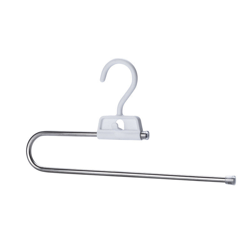 Locaupin Magic Pants Hangers, Space Saving Closet Hangers Multi Functional Pants Rack Wardrobe Organizer Racks for Cloth