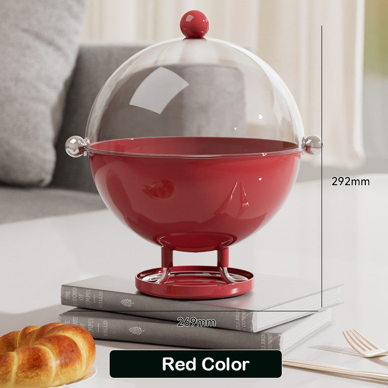 Locaupin BPA FREE Plastic Serving Tray with Lids Basket with Draining Holes Snacks Tray New Year Bread Serving Tray