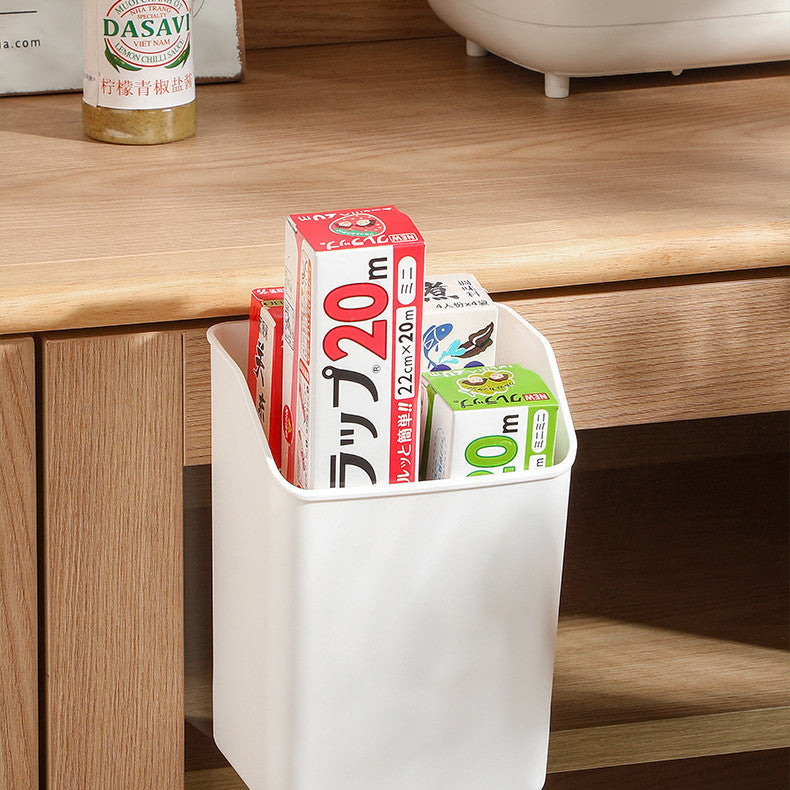 Locaupin Plastic Kitchen Cabinet Door Storage Basket, no Punching Hook Bracket Hanging Basket