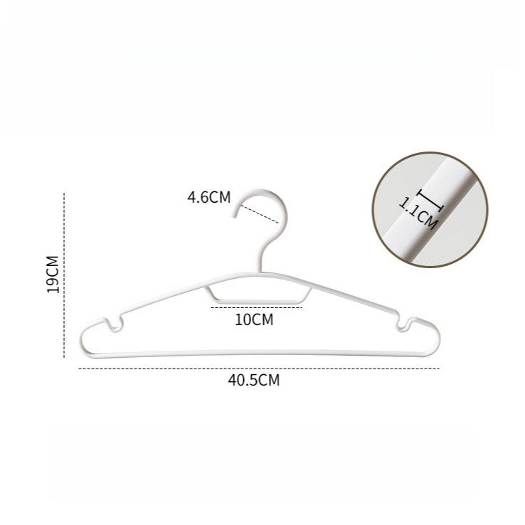 Locaupin 5-Pack Heavy Duty Plastic Hangers - Non-Slip Shoulder for Wet/Dry Clothes, Pants & Scarves, Space Saving