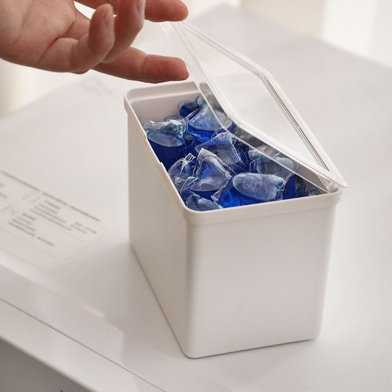 Locaupin Plastic Storage Containers Clear Rectangle Organizer Case with Lids Mini Clear Plastic Organizer Storage Box