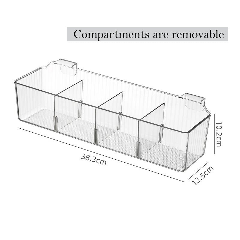 Locaupin Plastic Kitchen Cabinet Door Storage Basket, no Punching Hook Bracket Hanging Basket