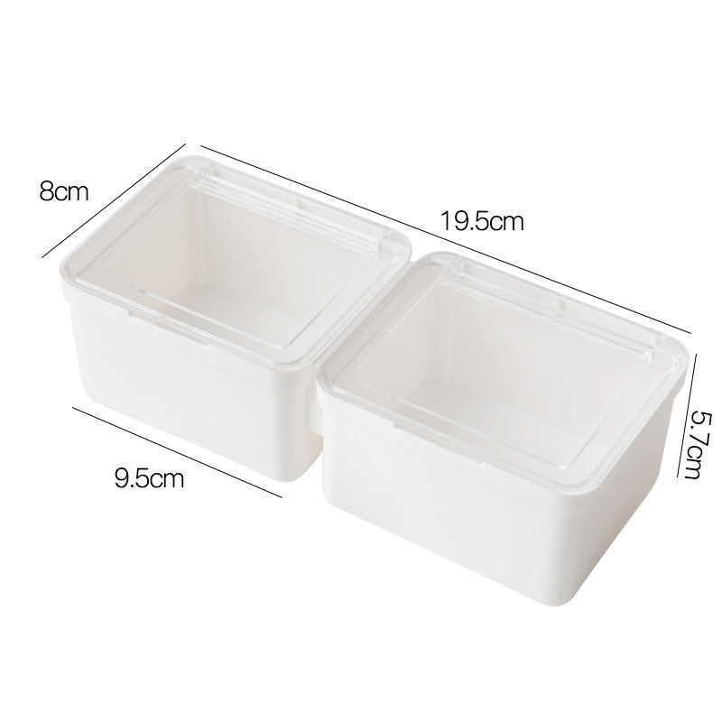 Locaupin Plastic Storage Containers Clear Rectangle Organizer Case with Lids Mini Clear Plastic Organizer Storage Box