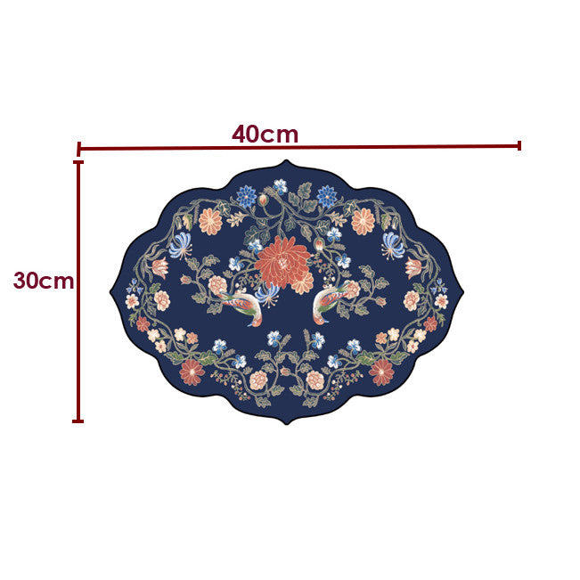 Locaupin Oil-Proof Waterproof Non-Slip PVC Table Mat – Heat-Resistant & Easy Clean for Dining Table