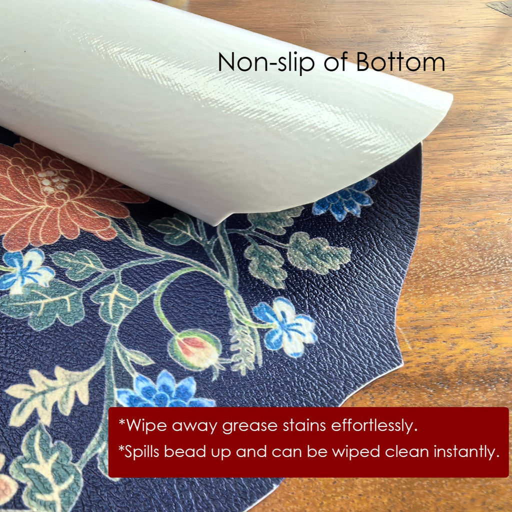 Locaupin Oil-Proof Waterproof Non-Slip PVC Table Mat – Heat-Resistant & Easy Clean for Dining Table