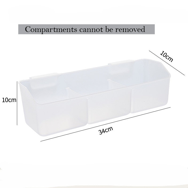 Locaupin Plastic Kitchen Cabinet Door Storage Basket, no Punching Hook Bracket Hanging Basket