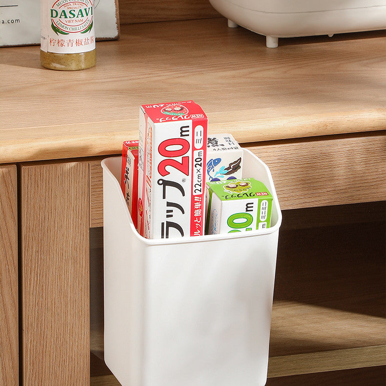 Locaupin Plastic Kitchen Cabinet Door Storage Basket, no Punching Hook Bracket Hanging Basket