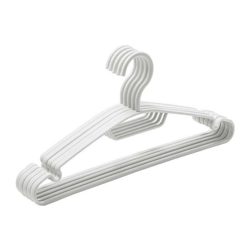 Locaupin 5-Pack Heavy Duty Plastic Hangers - Non-Slip Shoulder for Wet/Dry Clothes, Pants & Scarves, Space Saving