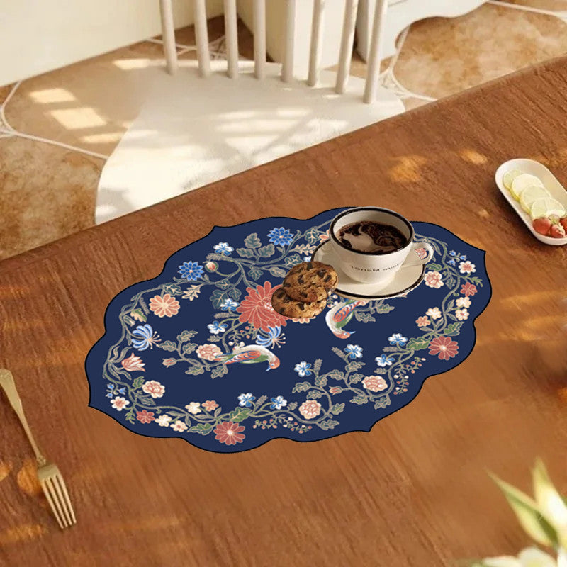 Locaupin Oil-Proof Waterproof Non-Slip PVC Table Mat – Heat-Resistant & Easy Clean for Dining Table