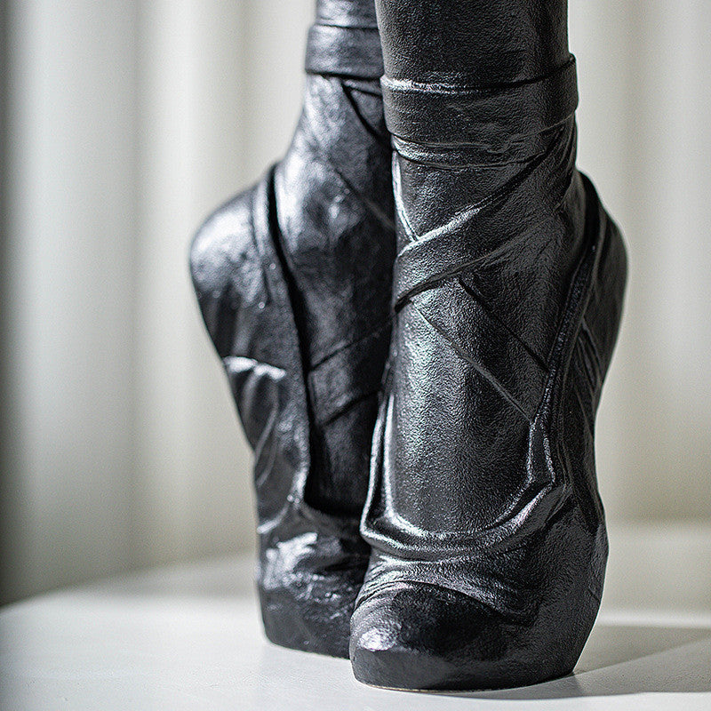 Locaupin Modern Art Ceramic Vase | Ballet Pointe Shoe Shape | Ceramic Table Decoration