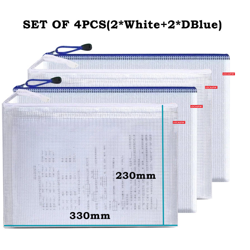 Locaupin 5pcs Document Folder l Waterproof A4 File Pouch for Office & School Use l File Bags l Morandi Color