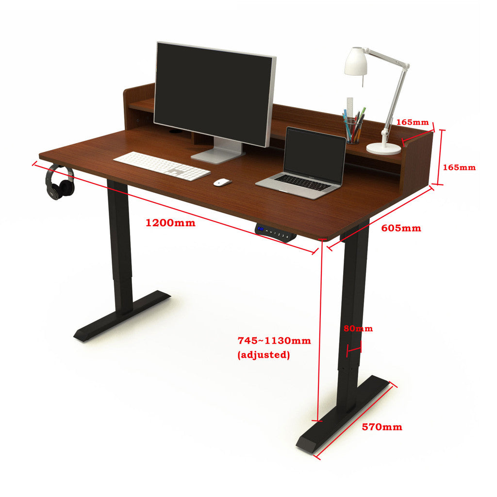 Locaupin Electric Height Adjustable Standing Desk| 4 Height Presets |Ergonomic Sit-Stand Workstationation | Sturdy Frame