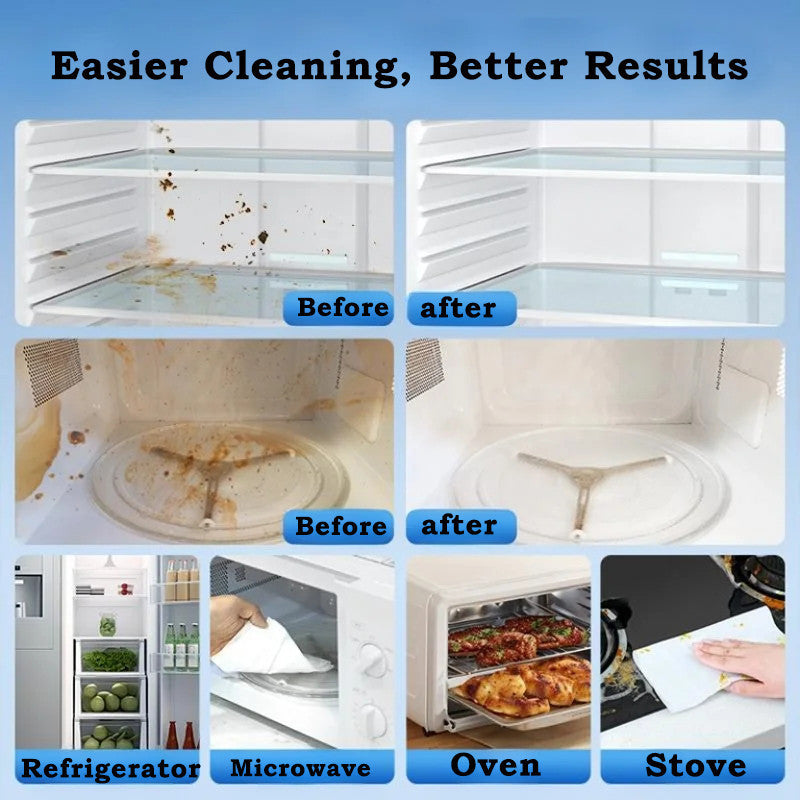 Locaupin Extra-large 80Sheet Kitchen Cleaning Wipes | Orange Oil | 9X Degreasing Power | Rich Foam | Gentle on Hands