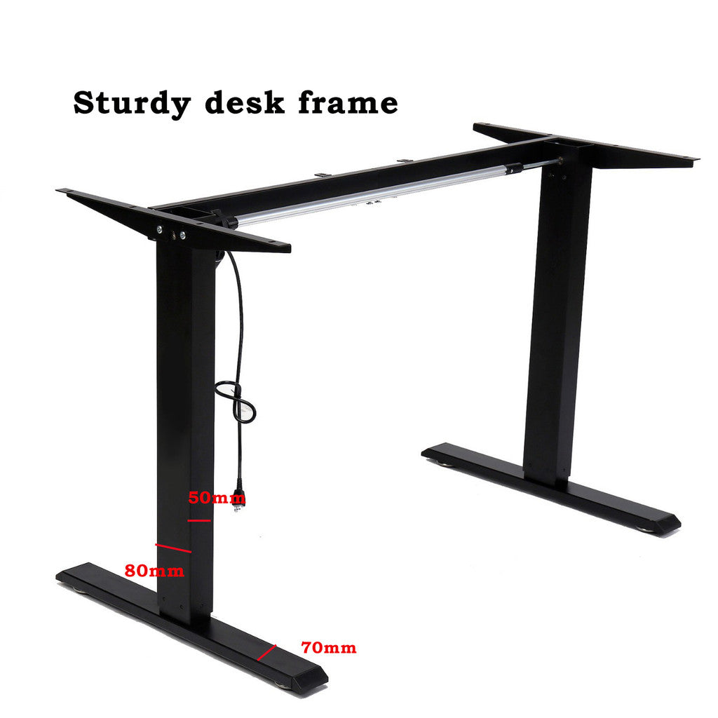 Locaupin Electric Height Adjustable Standing Desk| 4 Height Presets |Ergonomic Sit-Stand Workstationation | Sturdy Frame