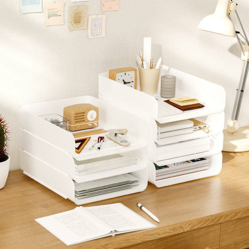 Locaupin Home Combined DIY Storage Box Multifunction Storage Cart office A4 File Stationery Storage Bins