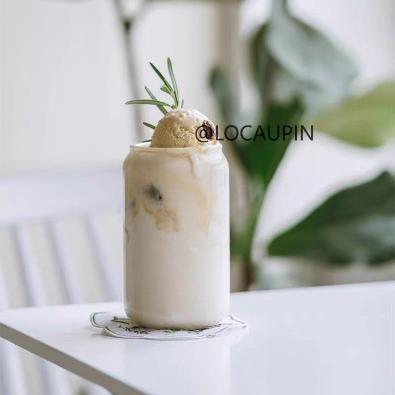 Locaupin Heat Resistant Healthy Glass Cups Water Glass Coffee Cups Flower Tea Glass Microwave Safe Glass Tea Cups