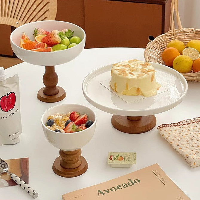 Locaupin Ceramic Cupcake Stand Sturdy Stand Tower Tree Display Pastry Serving Tray Dessert Tower Serving Tray