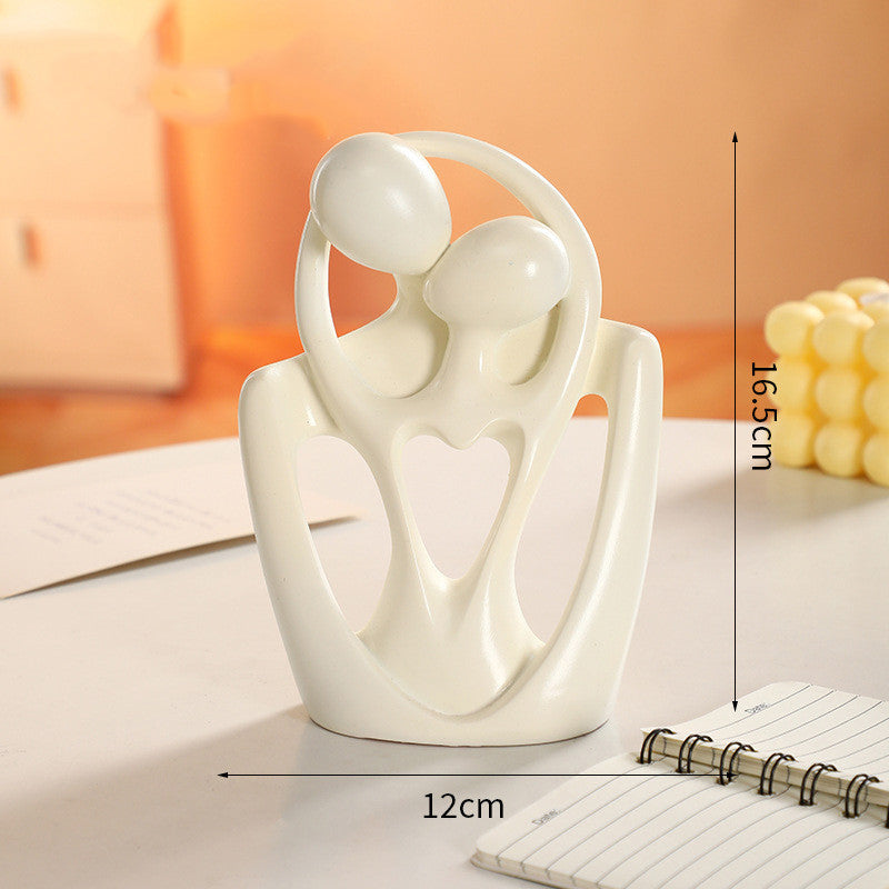 Locaupin Abstract art Sculpture Decoration Mini Couple Statue Abstract Sculpture Home Decor office Decor