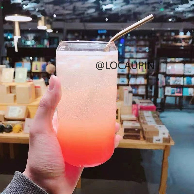 Locaupin Heat Resistant Healthy Glass Cups Water Glass Coffee Cups Flower Tea Glass Microwave Safe Glass Tea Cups