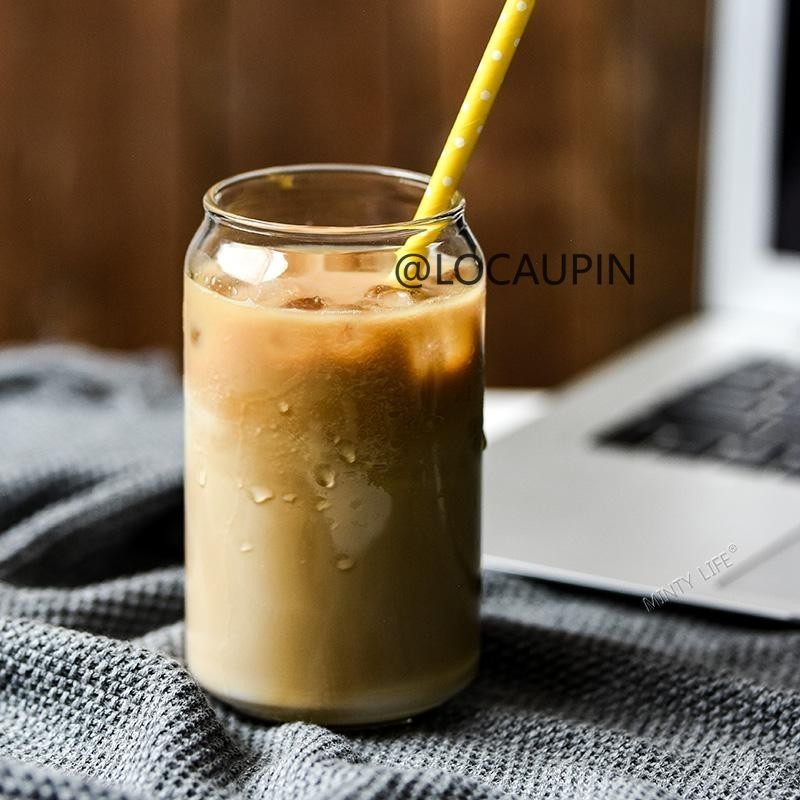 Locaupin Heat Resistant Healthy Glass Cups Water Glass Coffee Cups Flower Tea Glass Microwave Safe Glass Tea Cups